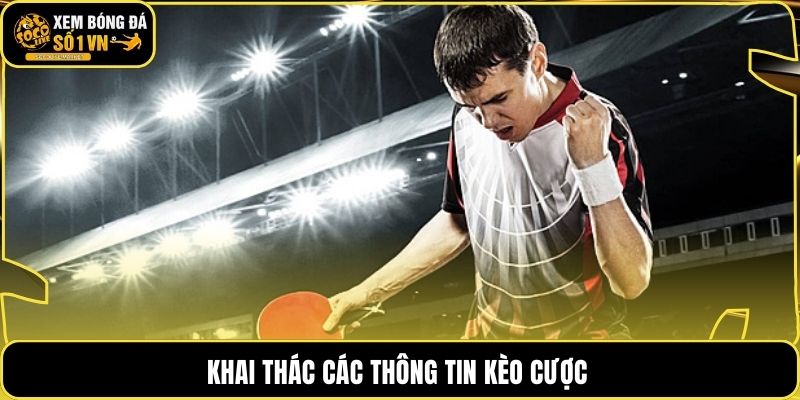 Khai thác các thông tin kèo cược